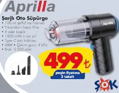 APRİLLA ŞARJLI OTO SÜPÜRGE